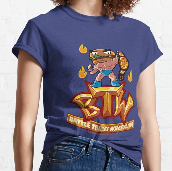 BTW - Battle Tribes Wrestling Logo featuring Jimmy Cheeseburger Classic T-Shirt