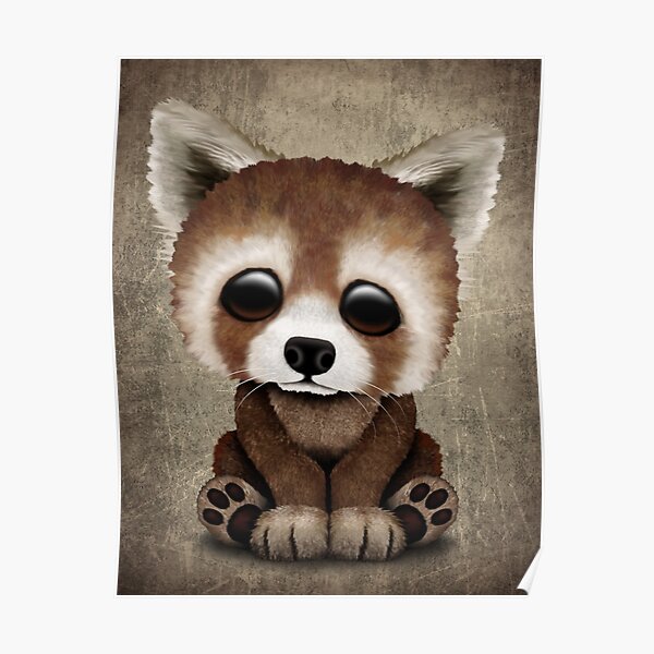Cartoon Red Panda Posters Redbubble