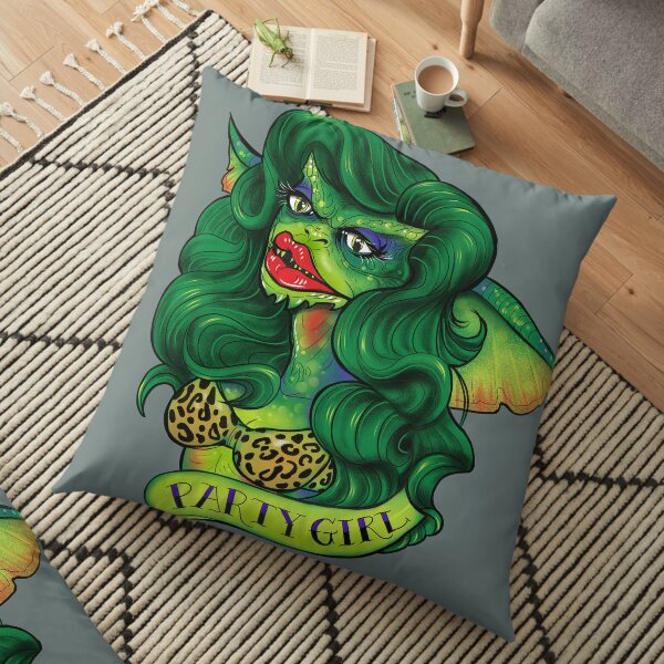 Greta, Party Girl Floor Pillow