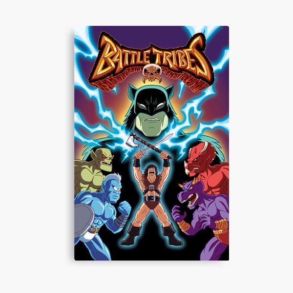 Battle Tribes Illustration Canvas Print