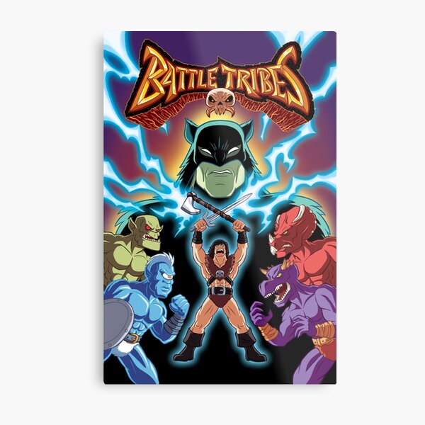 Battle Tribes Illustration Metal Print