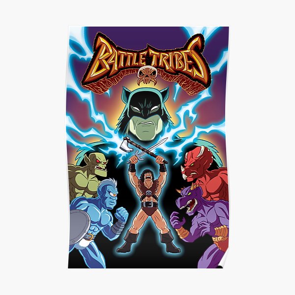 Battle Tribes Illustration Poster