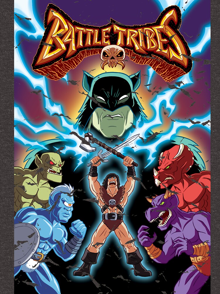 Thumbnail 7 of 7, Essential T-Shirt, Battle Tribes Illustration (Distressed) designed and sold by spymonkey.