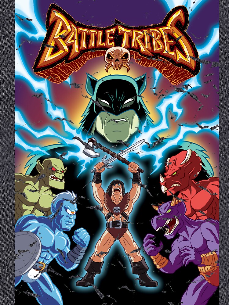 Thumbnail 7 of 7, Classic T-Shirt, Battle Tribes Illustration (Distressed) designed and sold by spymonkey.