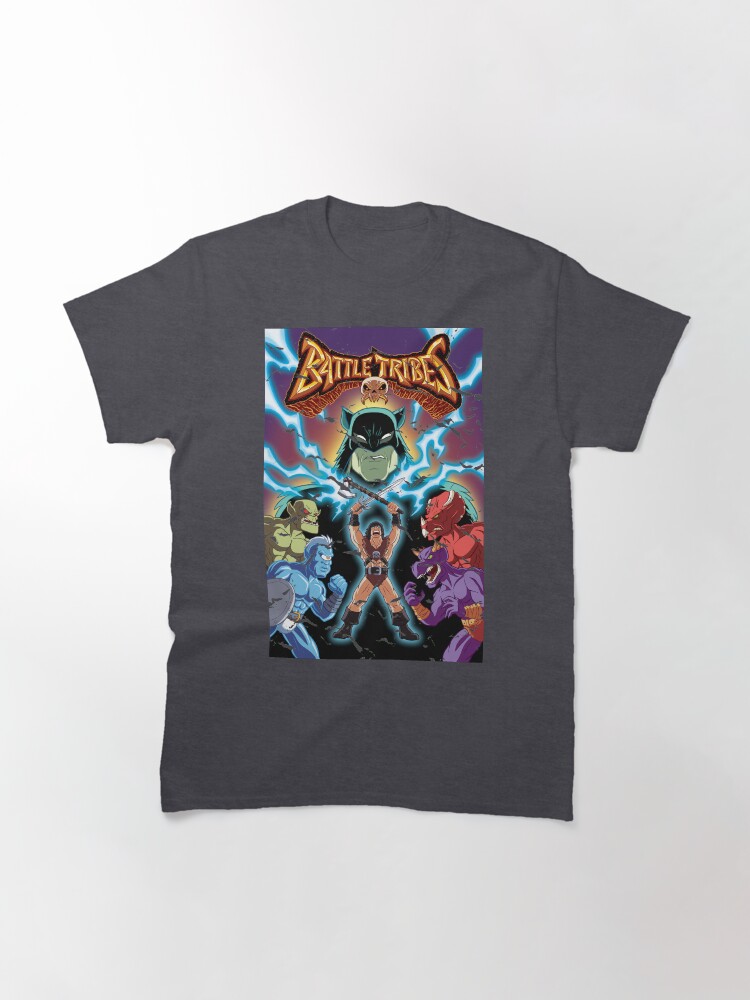 Thumbnail 3 of 7, Classic T-Shirt, Battle Tribes Illustration (Distressed) designed and sold by spymonkey.