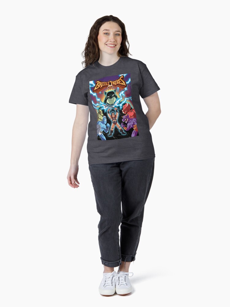 Thumbnail 4 of 7, Classic T-Shirt, Battle Tribes Illustration (Distressed) designed and sold by spymonkey.