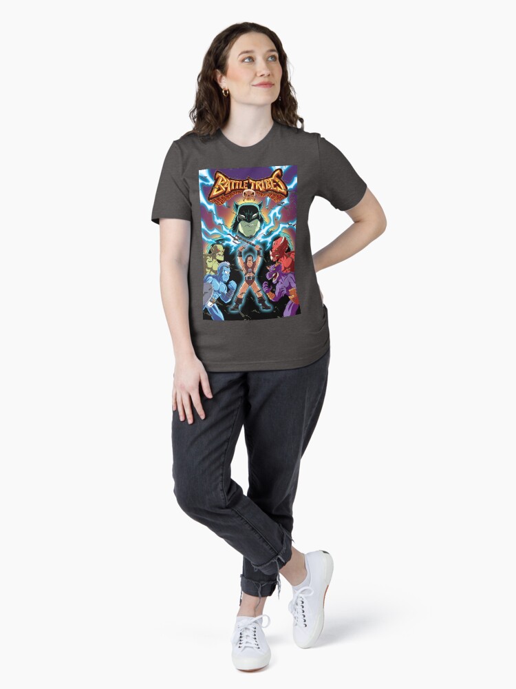 Thumbnail 4 of 7, Essential T-Shirt, Battle Tribes Illustration (Distressed) designed and sold by spymonkey.