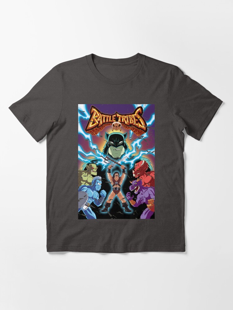 Thumbnail 3 of 7, Essential T-Shirt, Battle Tribes Illustration (Distressed) designed and sold by spymonkey.