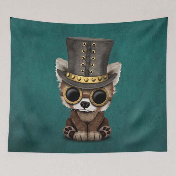 Artikelvorschau, Blauer Steampunk-Baby-roter Panda entworfen und verkauft von JeffBartels.