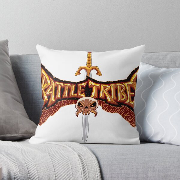 Battle Tribes Sword Logo Throw Pillow