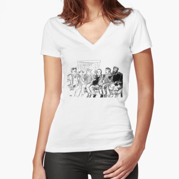 Kreeps with Kids Fitted V-Neck T-Shirt