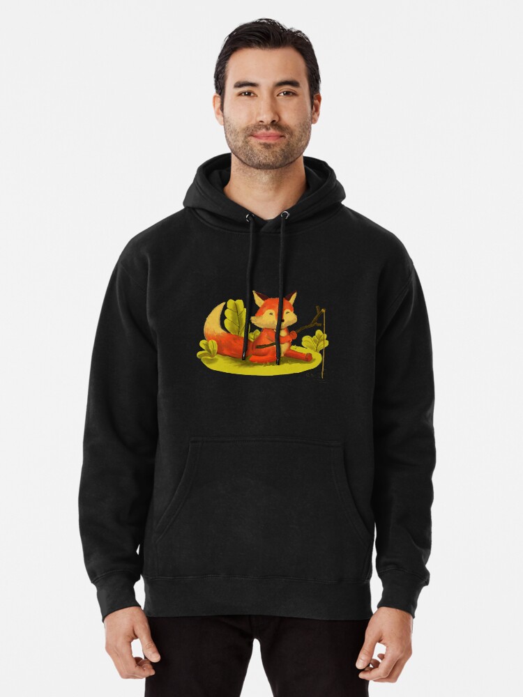 fox fishing hoodie