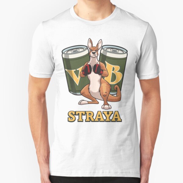 Cartoon Australian Boxing Kangaroo Slim Fit T-Shirt