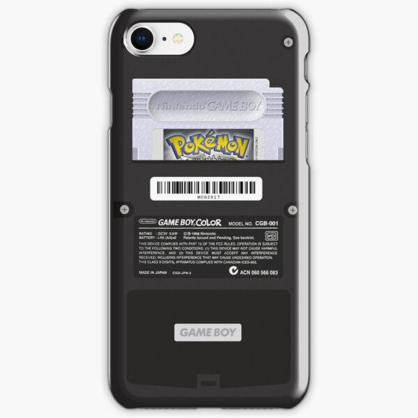 Black Gameboy Color - Silver Cartridge iPhone Snap Case