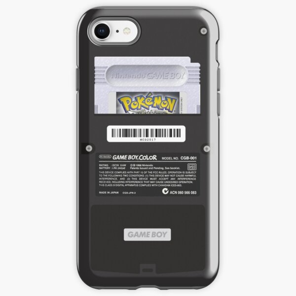 Black Gameboy Color - Silver Cartridge iPhone Tough Case