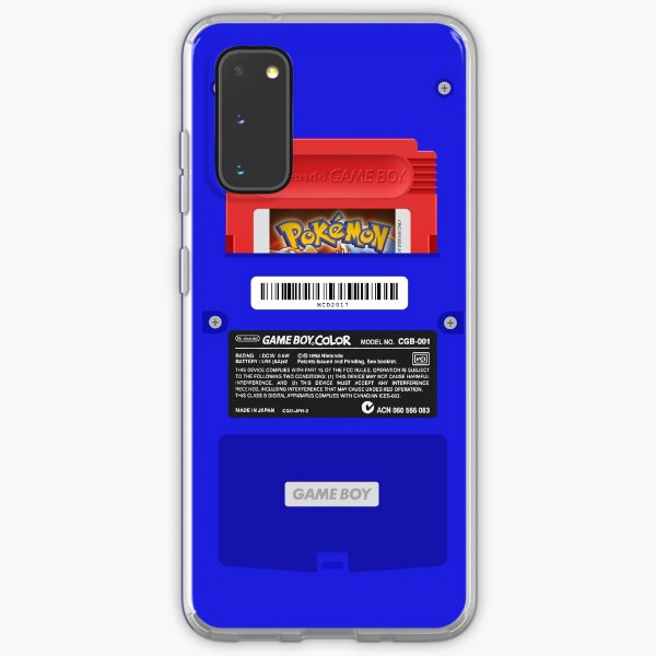 Blue GameBoy Color Back - Red Cartridge Samsung Galaxy Soft Case