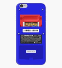 Vinilo o funda para iPhone Blue GameBoy Color Back - Cartucho rojo