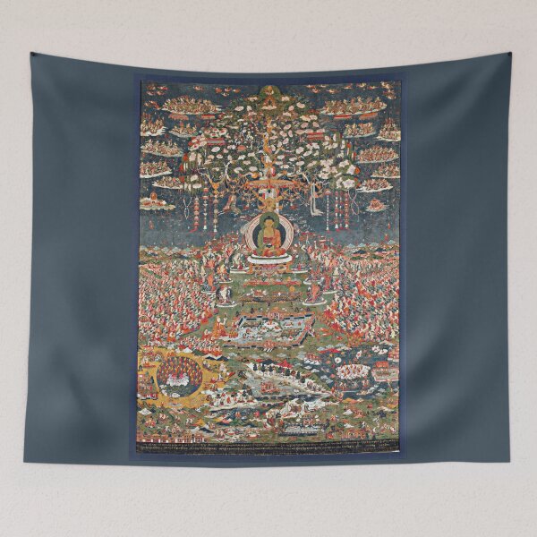 Item preview, Amitabha, the Buddha of the Western Pure Land (Sukhavati) (Restored Tibetan Artwork) designed and sold by PromoteProgress.