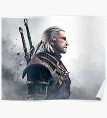witcher geralt warrior Poster