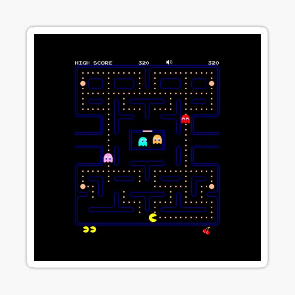 "Vintage Eater" - Vintage, Retro, Video, Game, Gamer, Nerd, Nerdy, Ghost, Girl, Girlfriend Sticker