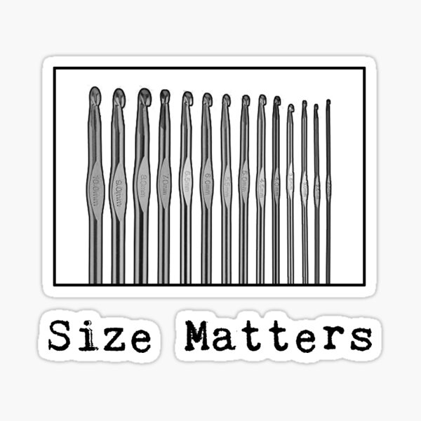 Size Matters Sticker for Sale by SophieChic