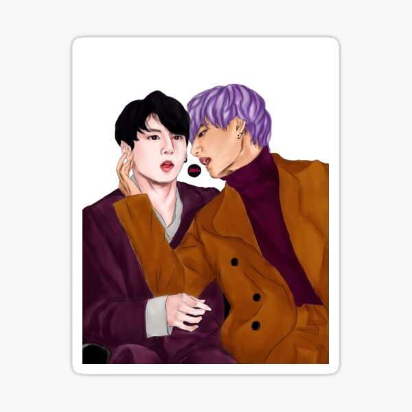 Taekook Sticker For Sale By Enesartworks Redbubble