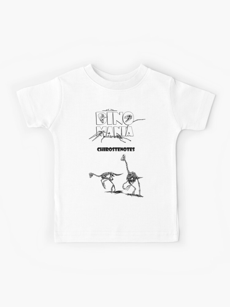 Dino Mania: Kids Green And Black Dino Print T-Shirts