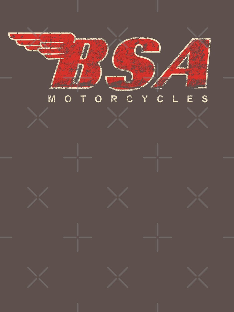 BSA Motorcycle Distressed Design Logo T Shirt by dpi-print