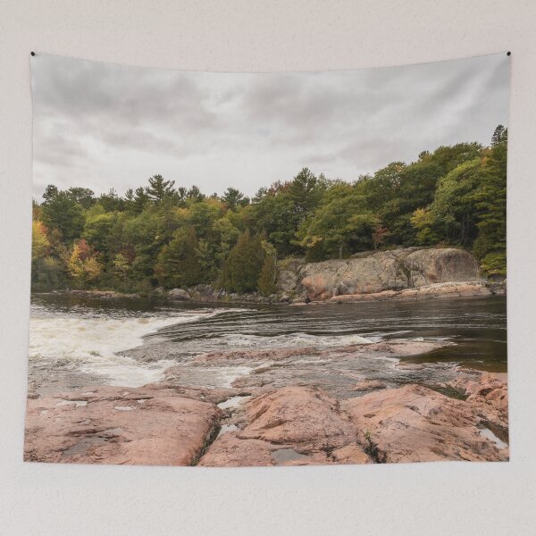 Item preview, Mississagi River - Pink Granite Riverbed and Whitewater Rapids designed and sold by Georgia Mizuleva.