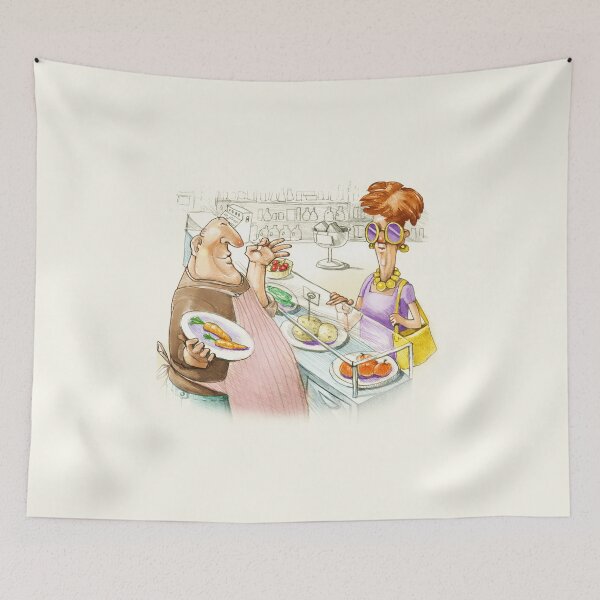 Item preview, refined vegetarian boutique humorous encil draw illustration	 designed and sold by nuvolanevicata.