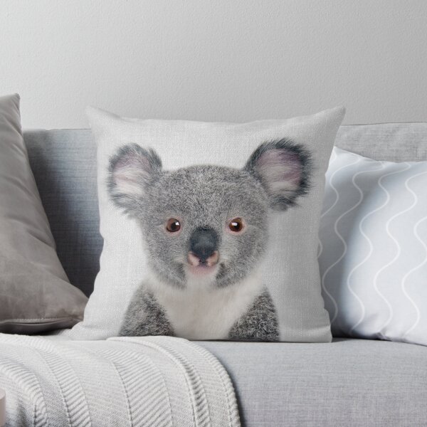 Baby Koala - Colorful Throw Pillow