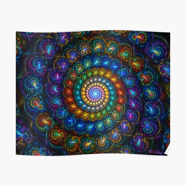 Spiral Shell Beads Poster
