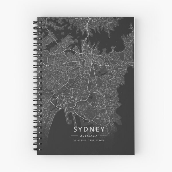 Item preview, Sydney, Australia Dark Map designed and sold by DesignerMapArt.