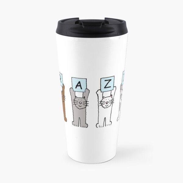 Grazie Italian Thank You Cartoon Cats Travel Mug