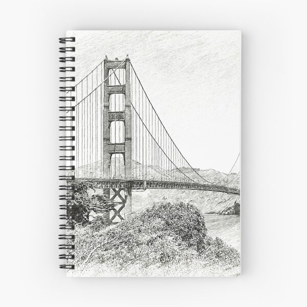 Item preview, Decorative Bandw Stylised Image Of The Golden Gate Bridge, San Francisco designed and sold by mcworldent.