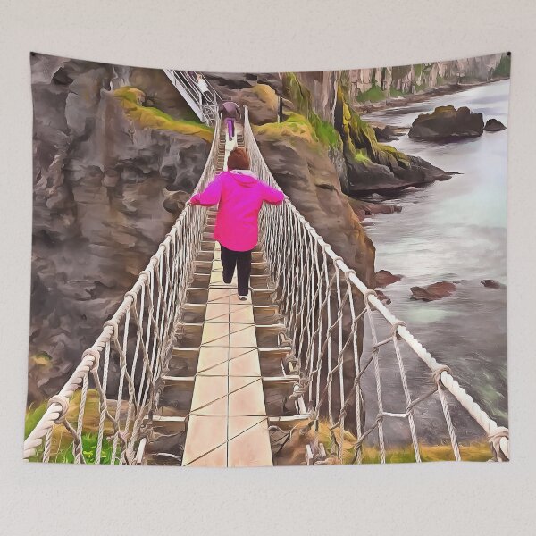 Item preview, Carrick-a-rede rope bridge, Ireland. (Painting) designed and sold by cmphotographs.