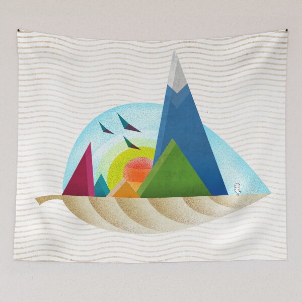 Item preview, Autumn leaf minimal landscape III designed and sold by OwlyChic.