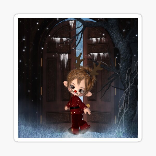 Das kleine Rentier Girl Sticker