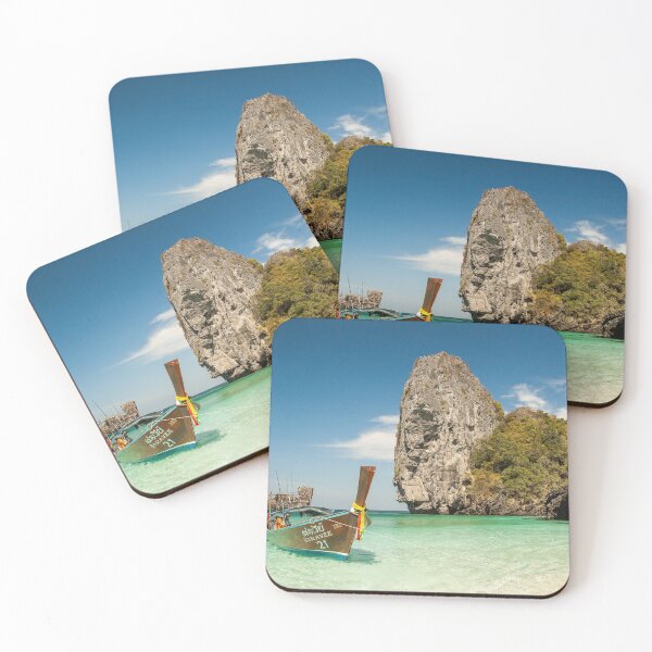 Item preview, Island Beach Lagoon Boat Ocean Photo designed and sold by livianasgifts.
