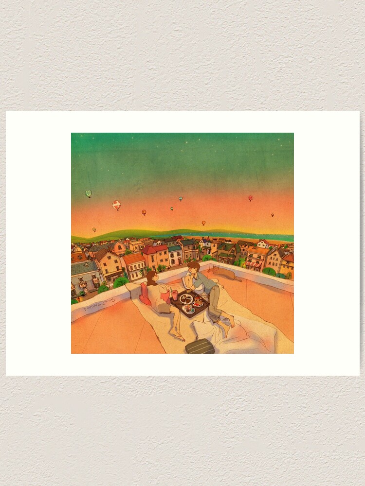 Alternate view of Rooftop picnic Art Print