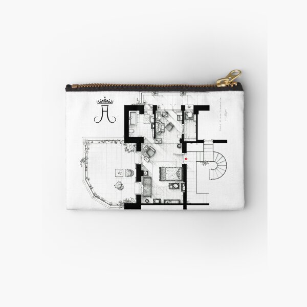 Item preview, Floorplan of Joe Bradley's apt. from ROMAN HOLIDAY designed and sold by TV Floorplans & More.