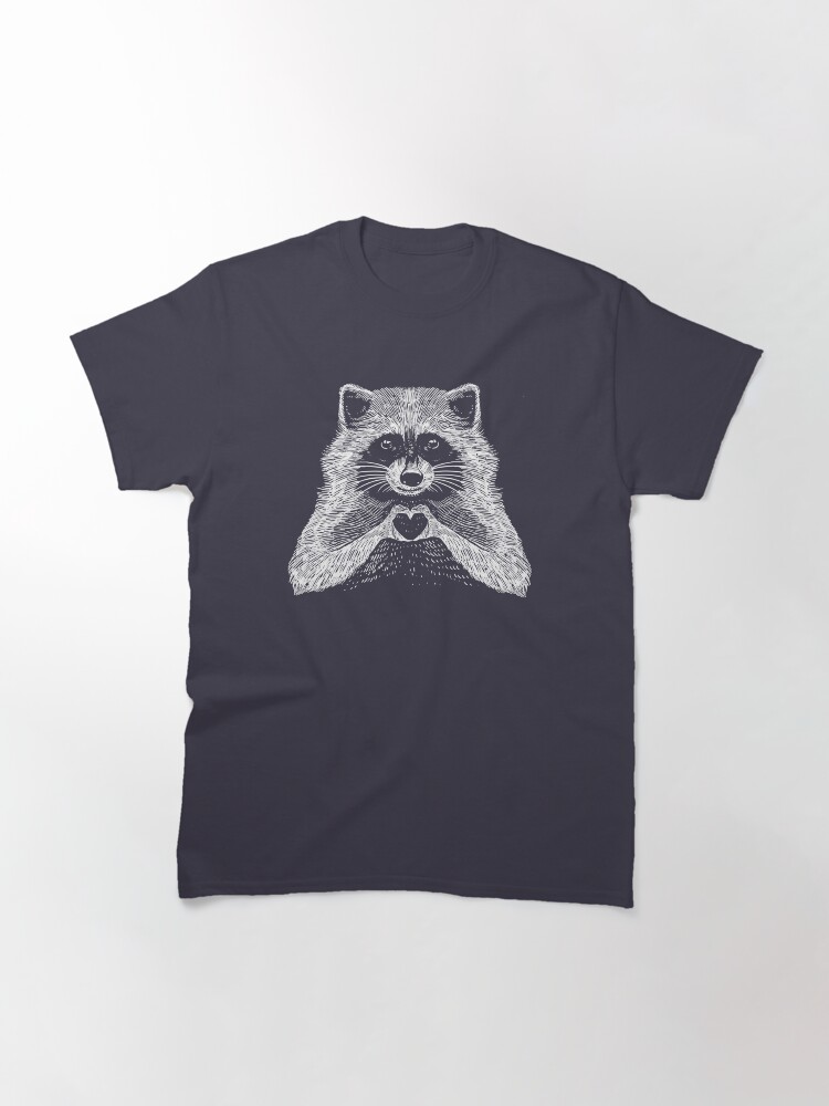 Alternate view of Love Raccoon - Animal Theme Design Suitable for Men and Women Classic T-Shirt