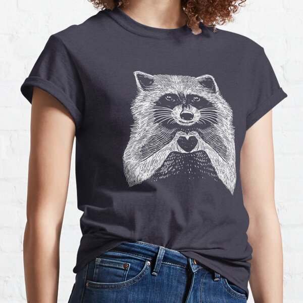 Love Raccoon - Animal Theme Design Suitable for Men and Women Classic T-Shirt
