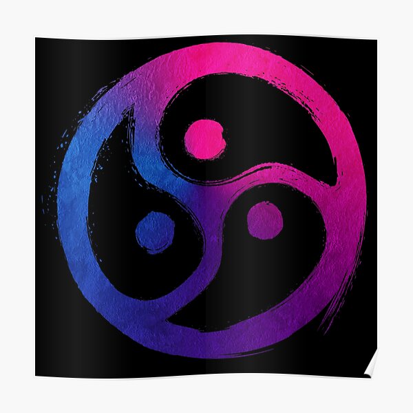 BDSM Triskelion Bisexual Pride Poster