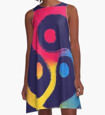 BDSM Triskelion Pansexual Pride A-Line Dress