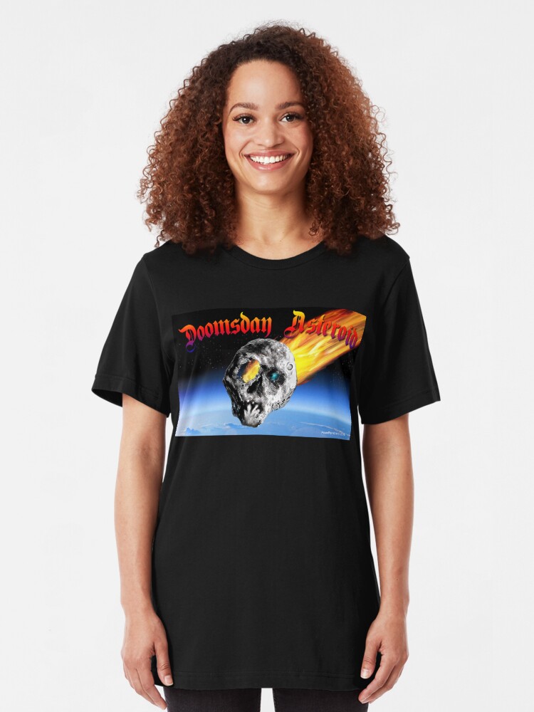 Alternate view of Doomsday Asteroid Slim Fit T-Shirt