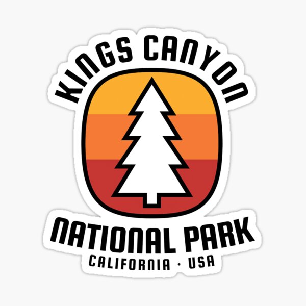Kings Canyon National Park Retro Sticker Sticker
