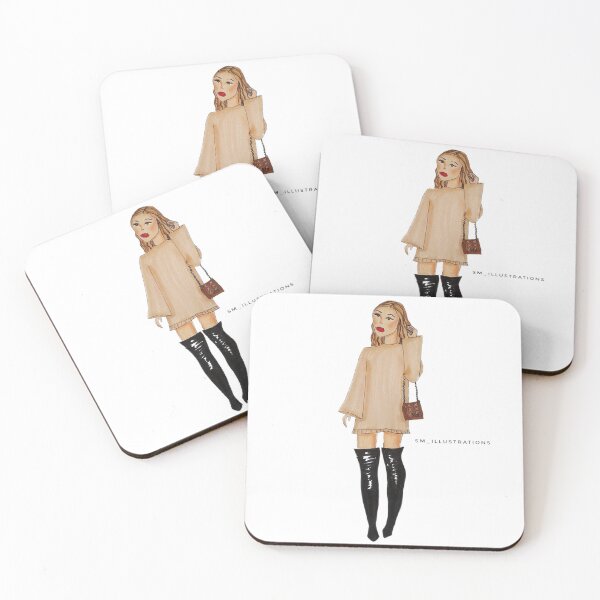 Item preview, Bethany in Fall Outfit Fashion Illustration Art Print designed and sold by SMillustrations.