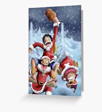 One Piece Merry Christmas wanpis Greeting Card