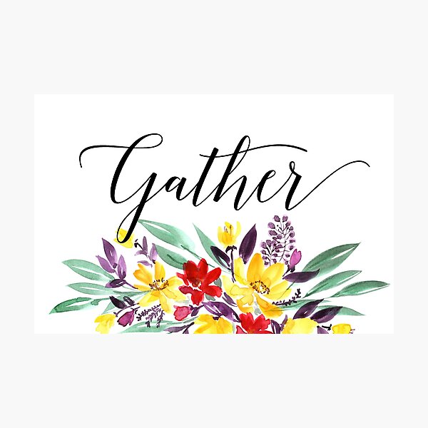 Gather floral Photographic Print